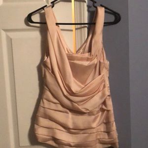 Delicate champagne color silky feel sexy tank